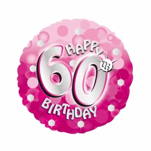 Pink Sparkle 60th Birthday Balloon Pink Sparkle 60th Birthday Balloon